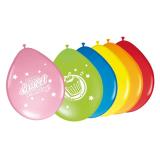 Ballons de baudruche Happy Birthday "Candy" 8 pcs