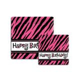 8 assiettes en carton "Pinky Tiger" Happy Birthday