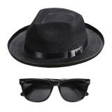 Chapeau et lunettes "Blues Man" 2 pcs.