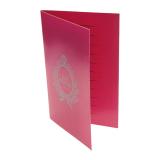 6 cartes deux volets "Just Married" - rose vif