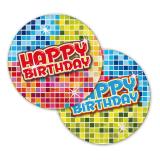 Petites assiettes en carton "Happy Crazy Birthday" 6 pcs