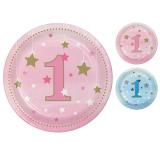 8 petites assiettes en carton "Little Star"