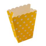8 petits sachets à Pop-corn "Pois colorés" - jaune