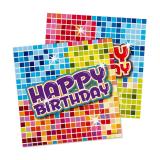 Kleine Servietten "Happy Crazy Birthday" 16er Pack