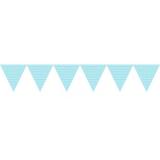 Guirlande de petits fanions "Happy Dots" 274 cm - bleu clair