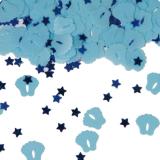 Confettis "Petites empreintes de pied" 14 g - bleu clair