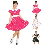 Costume "50's Lady" avec jupon 2 pcs.