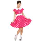 Costume "50's Lady" avec jupon 2 pcs. - rose vif-S