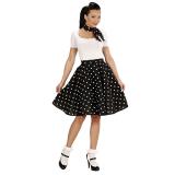 Ensemble "50's Lady" 2 pcs. - noir à pois blancs