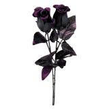 Fleur synthétique "Rose noire" 43 cm