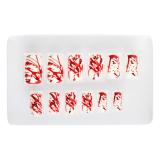 Ongles en plastique "Bain de sang" 12-pcs.