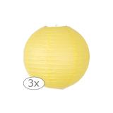 Lampion uni 3 pcs - 25 cm-jaune