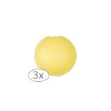 Lampion uni 3 pcs - 15 cm-jaune