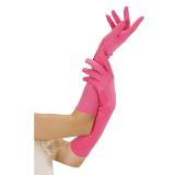 Gants longs "Neon Party" - rose vif fluo