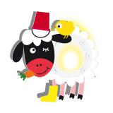 Kit de création de lanterne mouton "La ferme enchantée" 10 pcs.