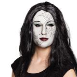 Masque en latex "Femme zombie" avec cheveux