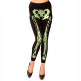 Legging "Squelette vert néon"
