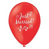 5 ballons rouges "Just Married" 