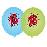 8 ballons de baudruche "Enfin 18 ans"