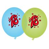 8 ballons de baudruche "Enfin 18 ans"