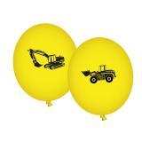 8 ballons de baudruche "Travaux"