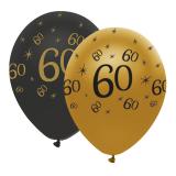 Ballons de baudruche "Black & Gold 60" 6 pcs.