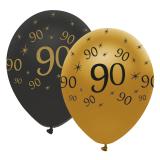 Ballons de baudruche "Black & Gold 90" 6 pcs.