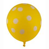 5 ballons "Pois colorés" jaune
