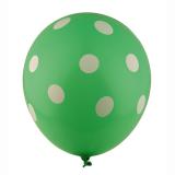 5 ballons "Pois colorés" vert