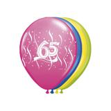 8 ballons de baudruche "65 ans à fêter"