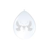 8 ballons de baudruche "Tourterelles" - blanc