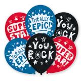 Ballons de baudruche "You rock" lot de 6