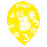 6 ballons de baudruche "Bougie d'anniversaire" - 3