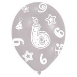 6 ballons de baudruche "Bougie d'anniversaire" - 6