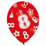 6 ballons de baudruche "Bougie d'anniversaire" - 8