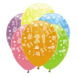 6 ballons de baudruche "Fête d'anniversaire colorée" - 21