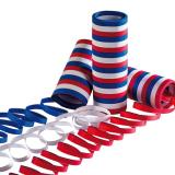 3 rouleaux de serpentins bleu-blanc-rouge 