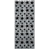 Rideau de porte métallique "Glamour Stars" 91 cm x 2,44 m - argenté-noir