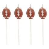 4 Mini-bougies "Fan de football américain" 