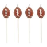 4 Mini-bougies "Fan de football américain" 