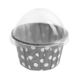 Mini caissettes à muffins "Polka Dots" 3 cm - gris