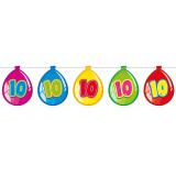 Guirlande de motifs "Fête d'anniversaire en couleurs" 10 m - 10