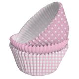 Moules pour muffins et cupcakes "Baby Party" 75 pcs - rose