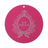 10 cartons nominatifs "Just Married" - rose