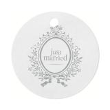 10 cartons nominatifs "Just Married" - blanc