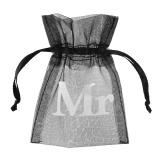 10 sachets en Organdi "Mr & Mrs" - Mr