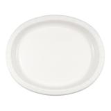 8 assiettes en carton ovale "Gourmandises" blanc