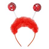 Serre-tête "Paillettes-Party" - rouge