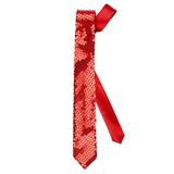 Cravate à paillettes - rouge