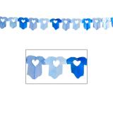 Guirlande en papier "Grenouillère" 6 m - bleu